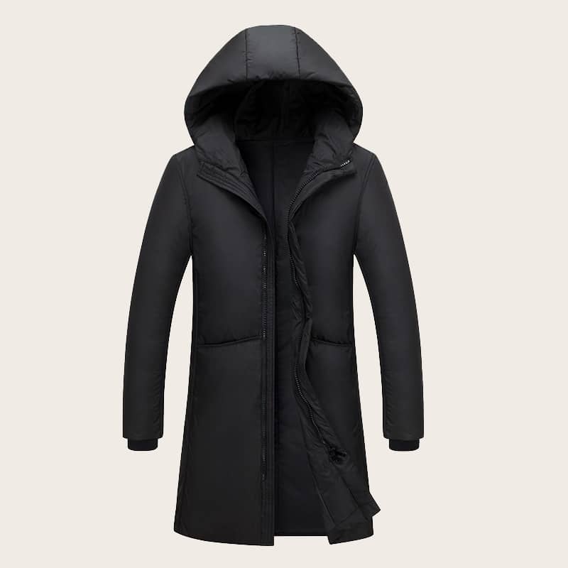 

Guys Zip Up Hooded Puffer Coat, Black