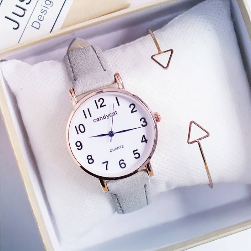 

1pc Quartz Watch & Cuff Bracelet