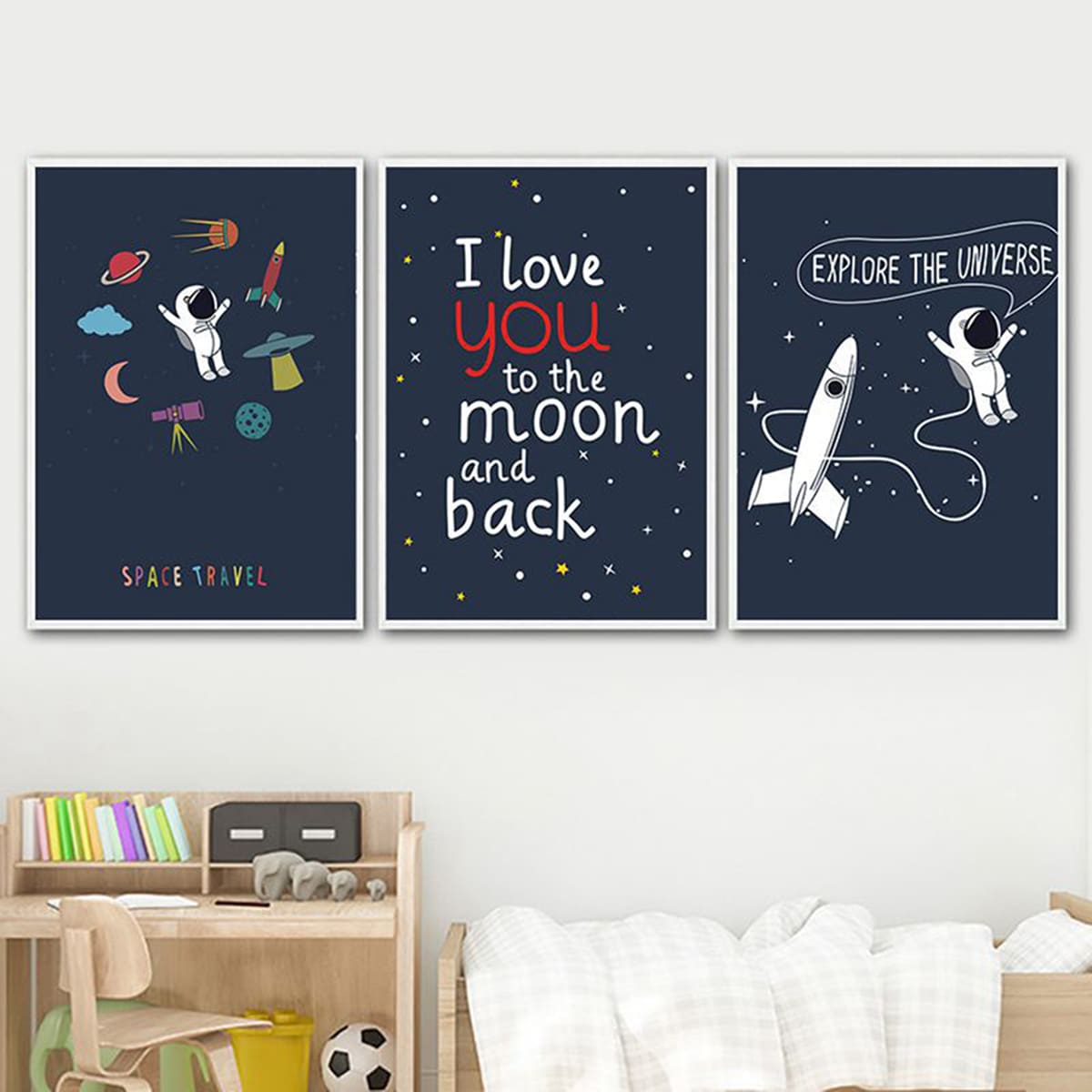 

1pc Space Travel Wall Art Print Without Frame