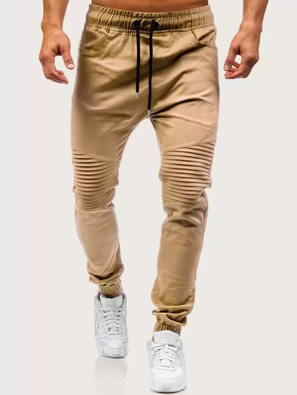 drawstring tapered pants