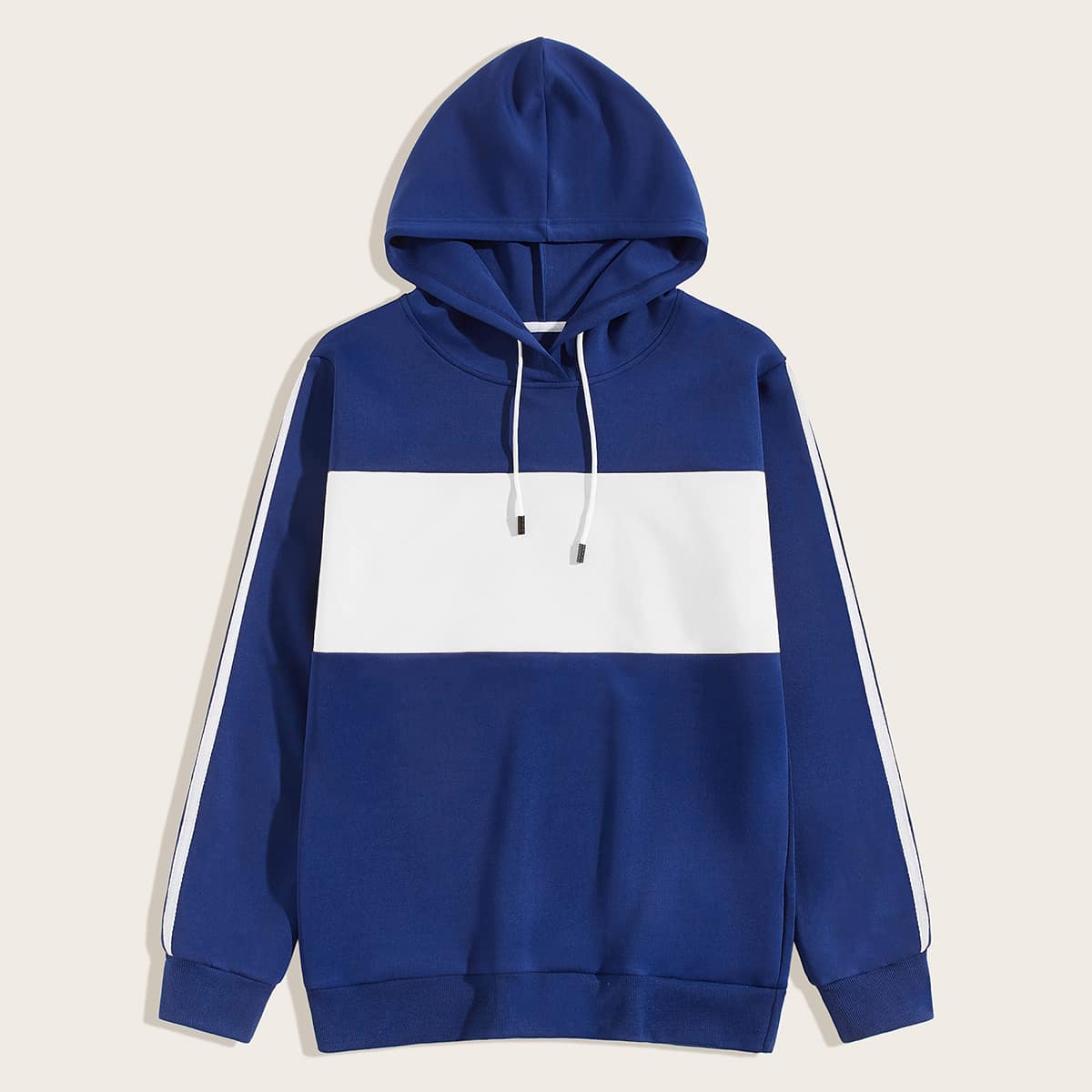 

Guys Colorblock Drawstring Hooded Sweatshirt, Navy blue