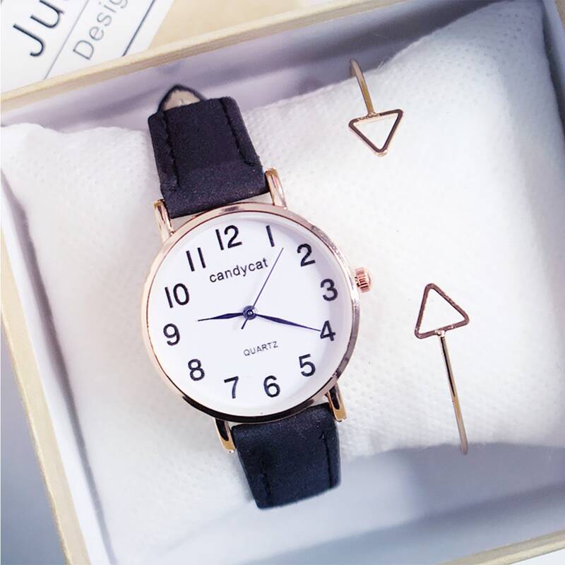 

1pc Quartz Watch & Cuff Bracelet