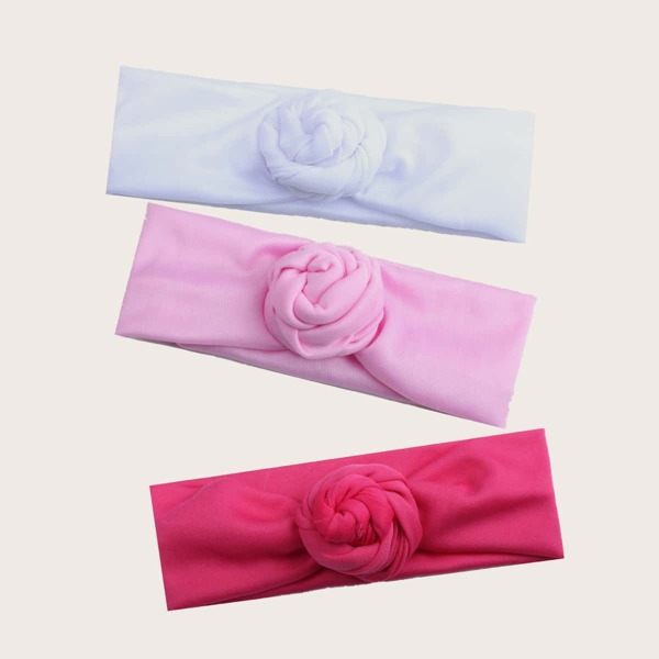 

3pcs Baby Knot Decor Headband, Multicolor