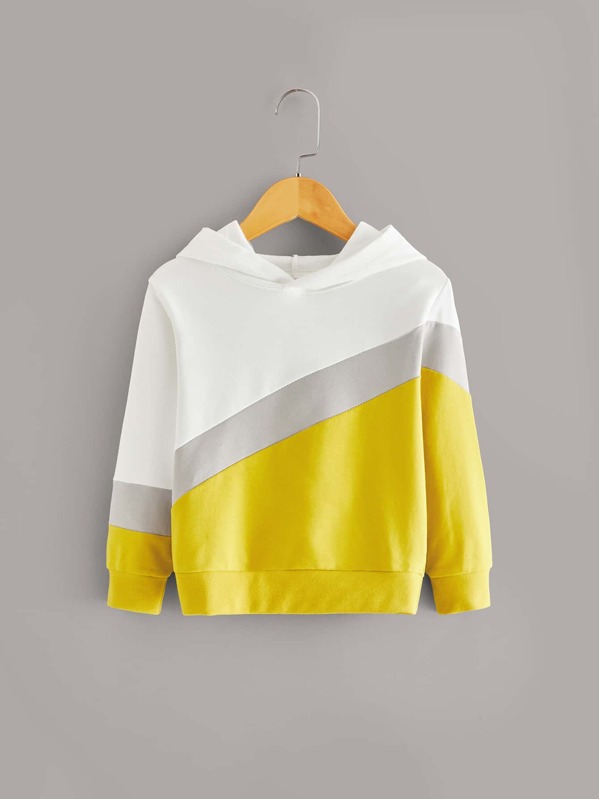 

Toddler Boys Cut And Sew Hooded Sweatshirt, Multicolor