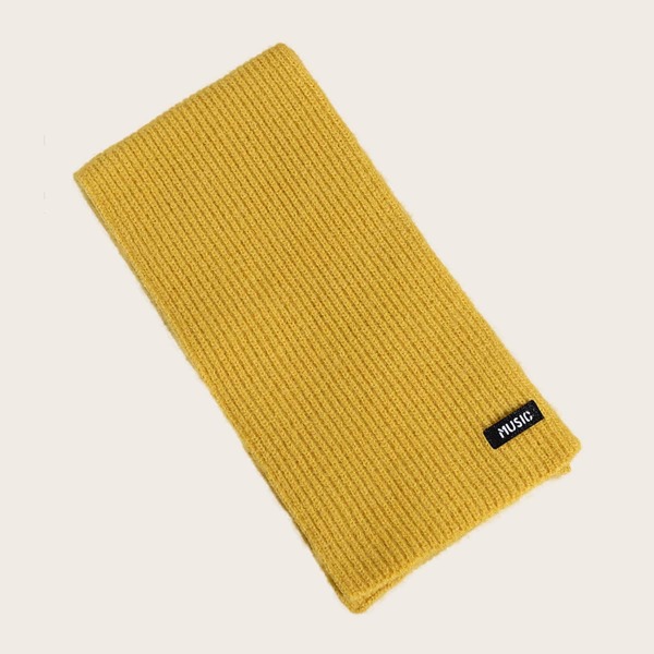 

Toddler Kids Solid Knit Scarf, Yellow
