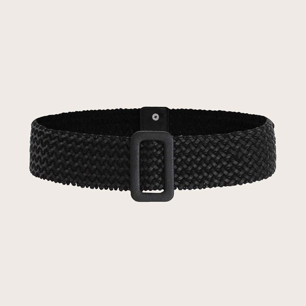 

Solid Braided Belt, Black