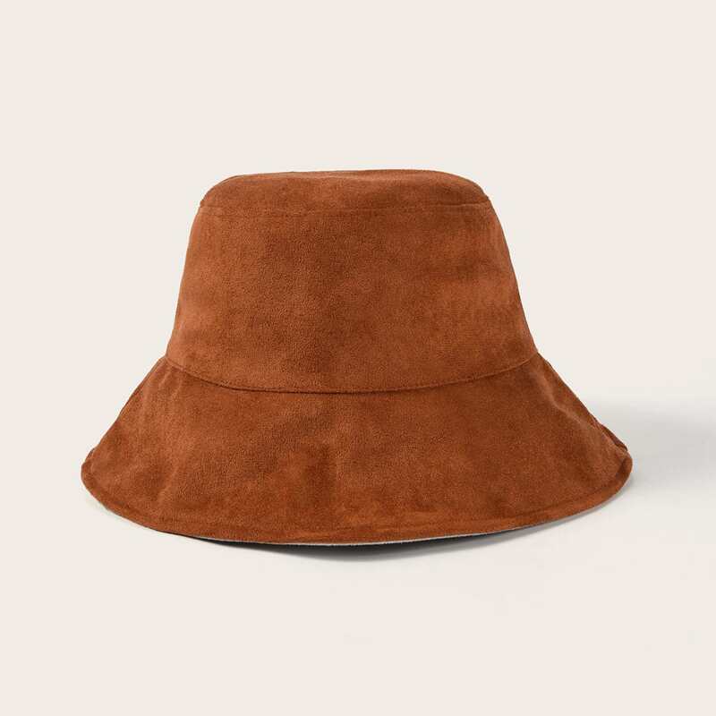 

Suede Bucket Hat, Brown