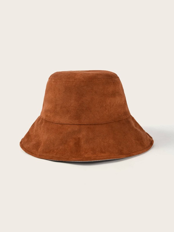 

Suede Bucket Hat, Brown