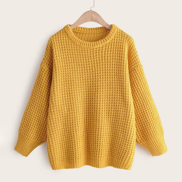 

Drop Shoulder Cable Knit Pullover Sweater