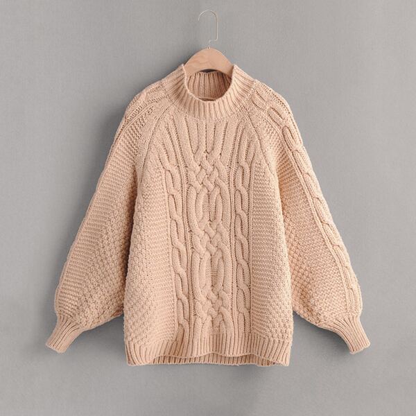 

Cable Pattern Bishop Sleeve Jumper