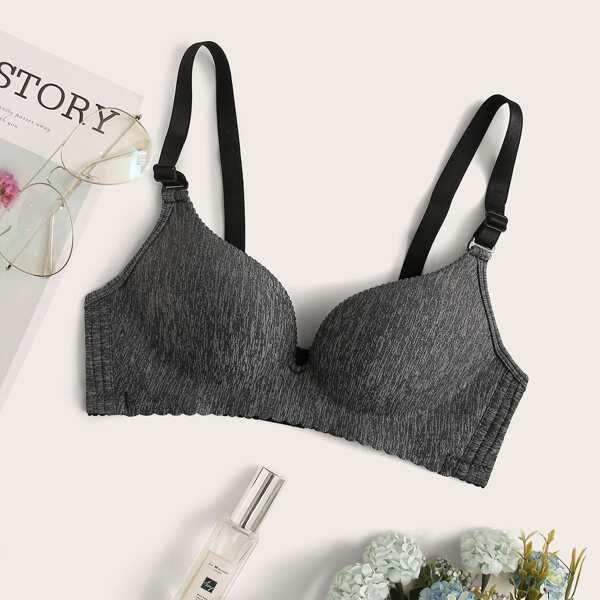 

Adjustable Strap Bra, Black