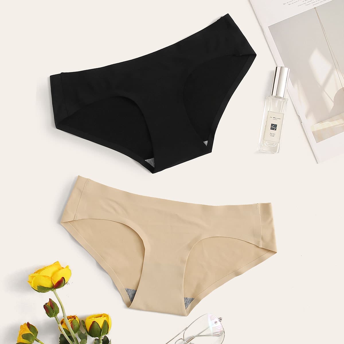 

2pack Solid Panty Set, Multicolor