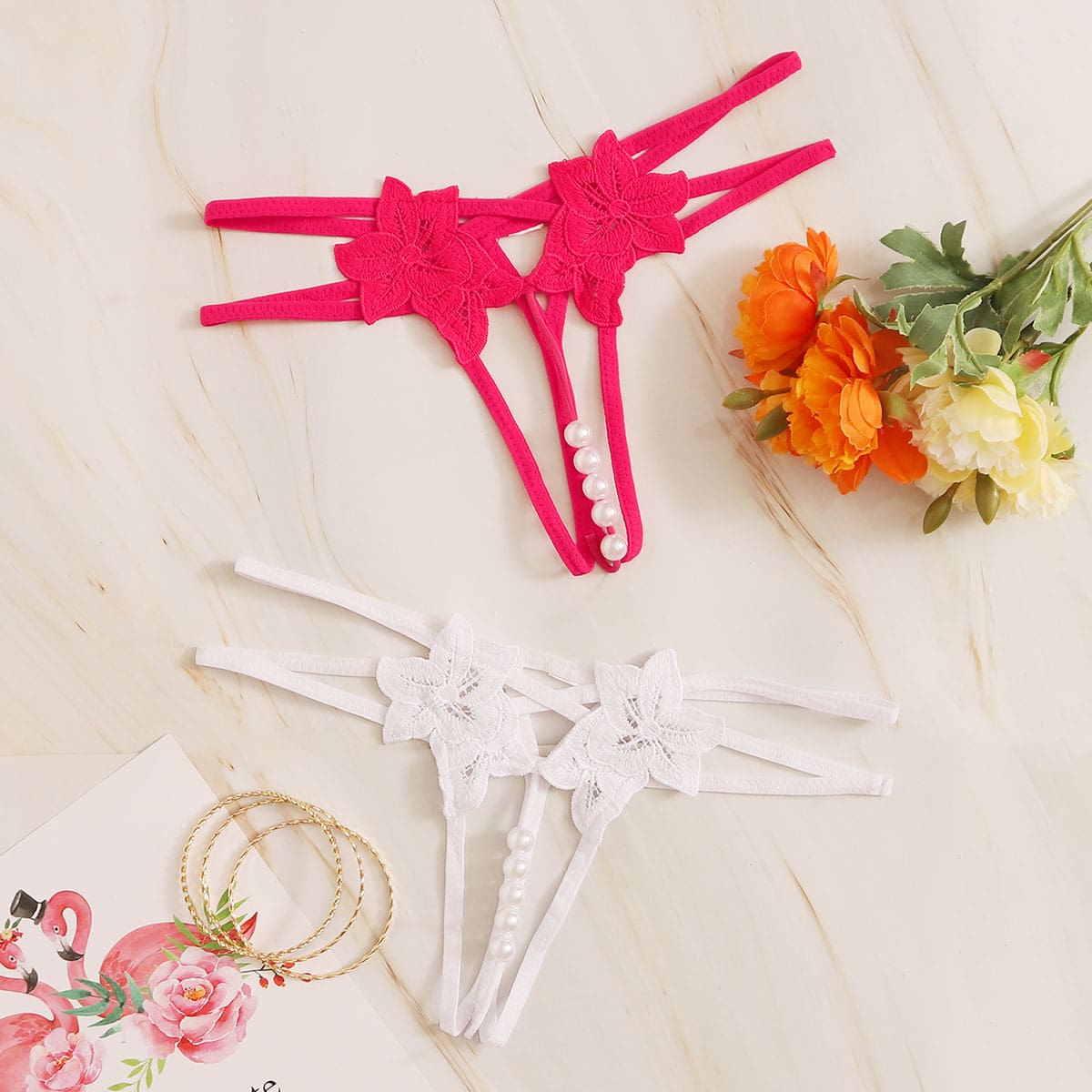 

2pack Guipure Lace Panty Set, Multicolor