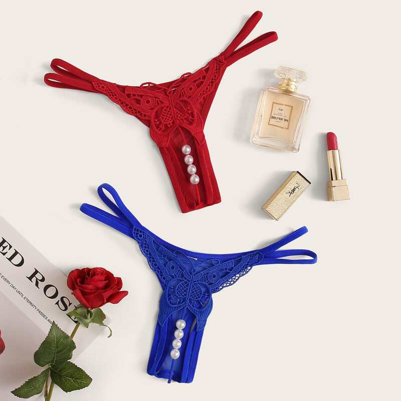 

2pack Guipure Lace Panty Set, Multicolor