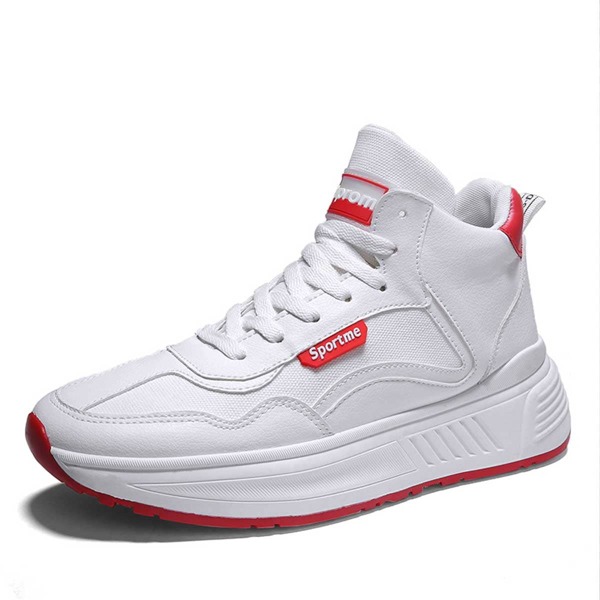 

Men Lace-up Front Wide Fit Sneakers, White