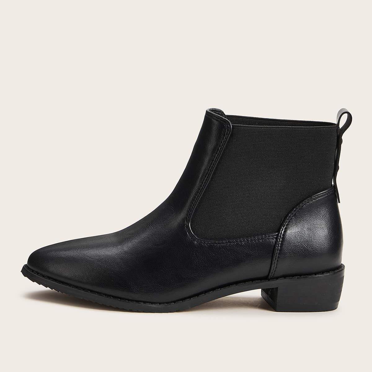 

Point Toe Chelsea Boots, Black