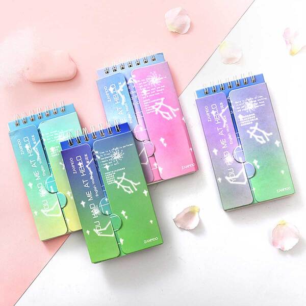 

1pack Portable Constellation Print Cover Word Book