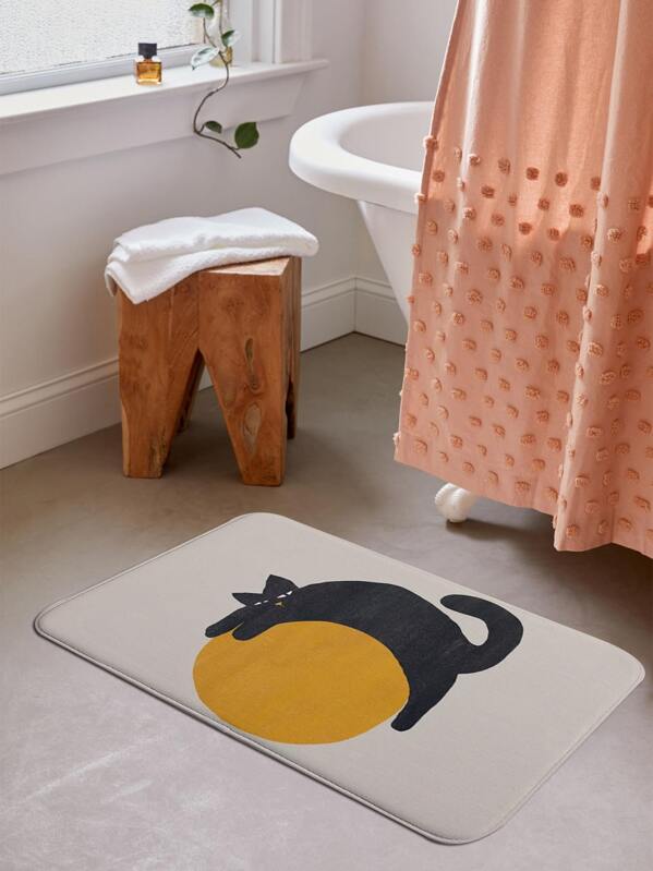 

Cute Cat Play Ball Print Floor Mat, Multicolor
