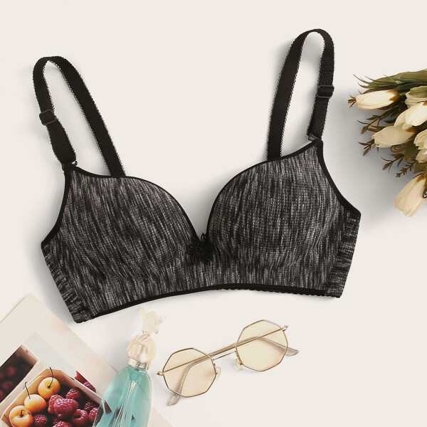 

Adjustable Strap Bra, Black