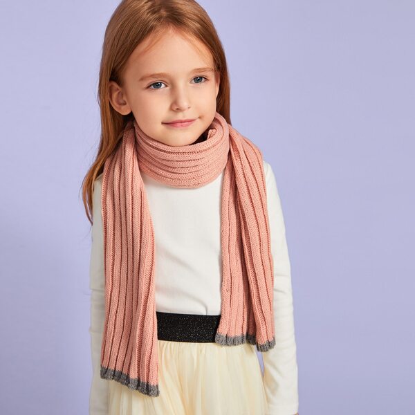 

Toddler Girls Contrast Trim Scarf