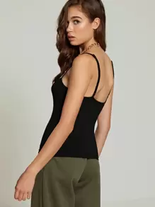 SHEIN Essnce 基礎款平紋針織吊帶上衣