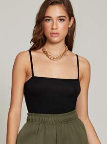 SHEIN Essnce 基礎款平紋針織吊帶上衣