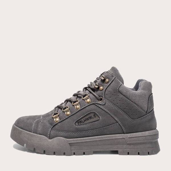 

Men Lace-up Front Wide Fit Sneakers, Grey