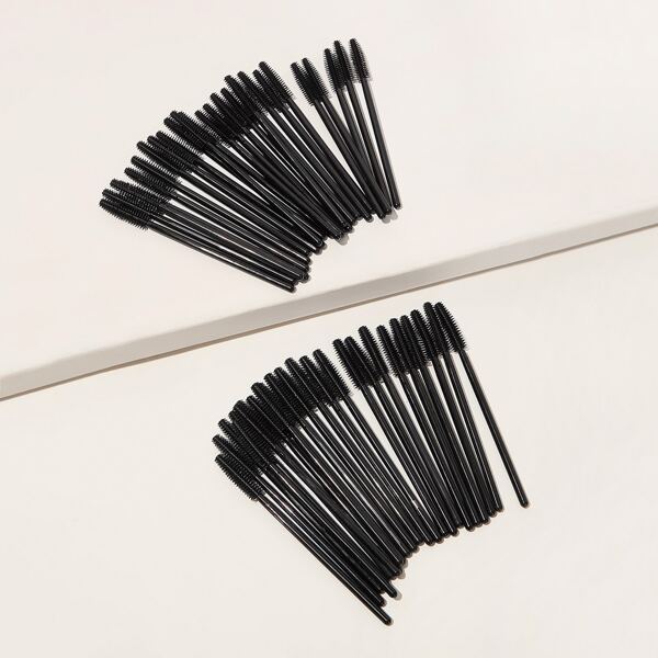 

50pcs Solid Eyelash Brush, Black