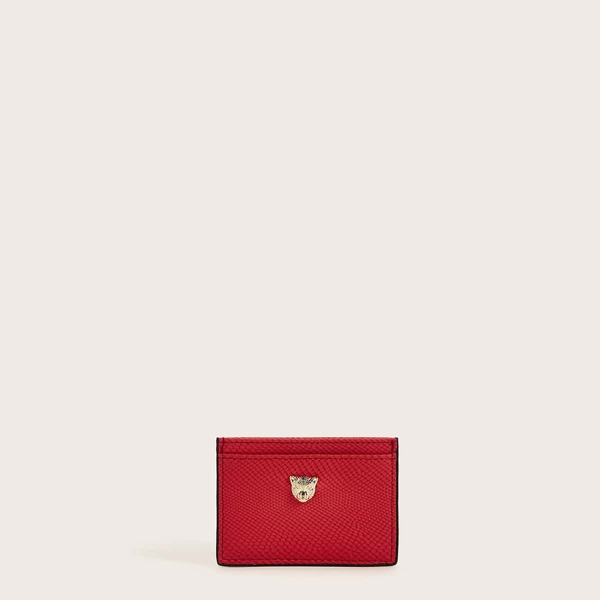 

Metal Decor Snakeskin Purse, Burgundy