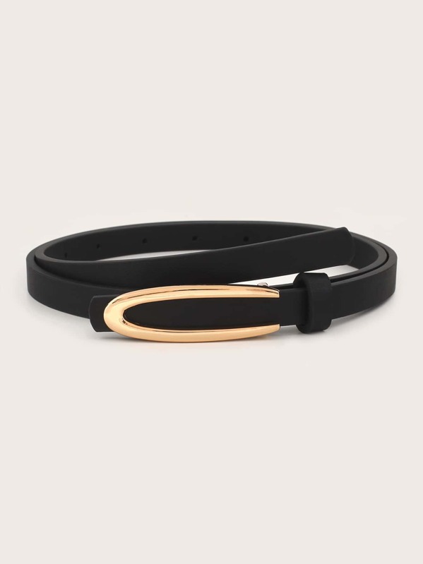 

Metal Buckle Belt, Black
