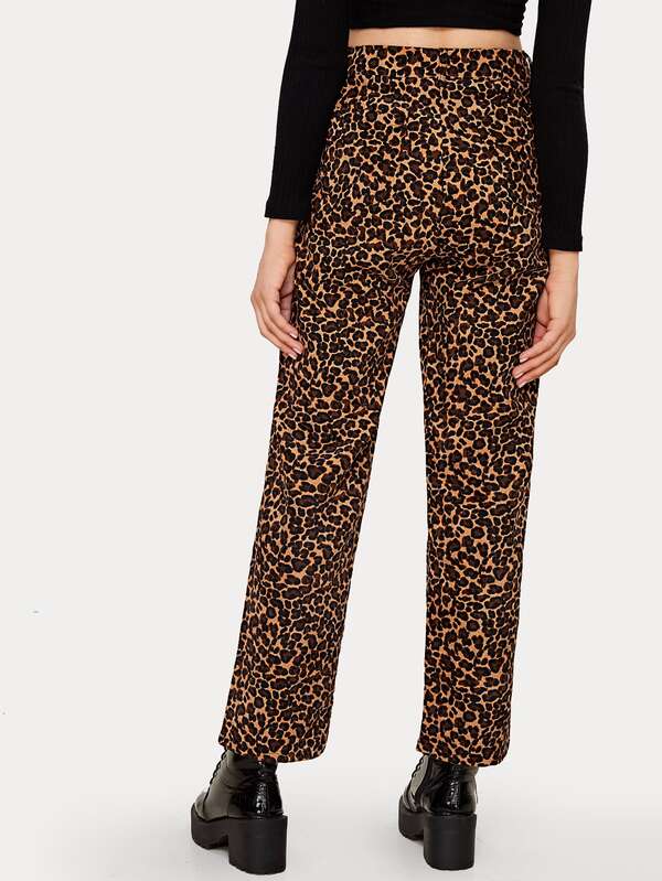 high waisted cheetah pants