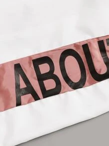 SHEIN 短袖t恤和拼接側接縫慢跑者套裝 - 彩色 - 查看 5