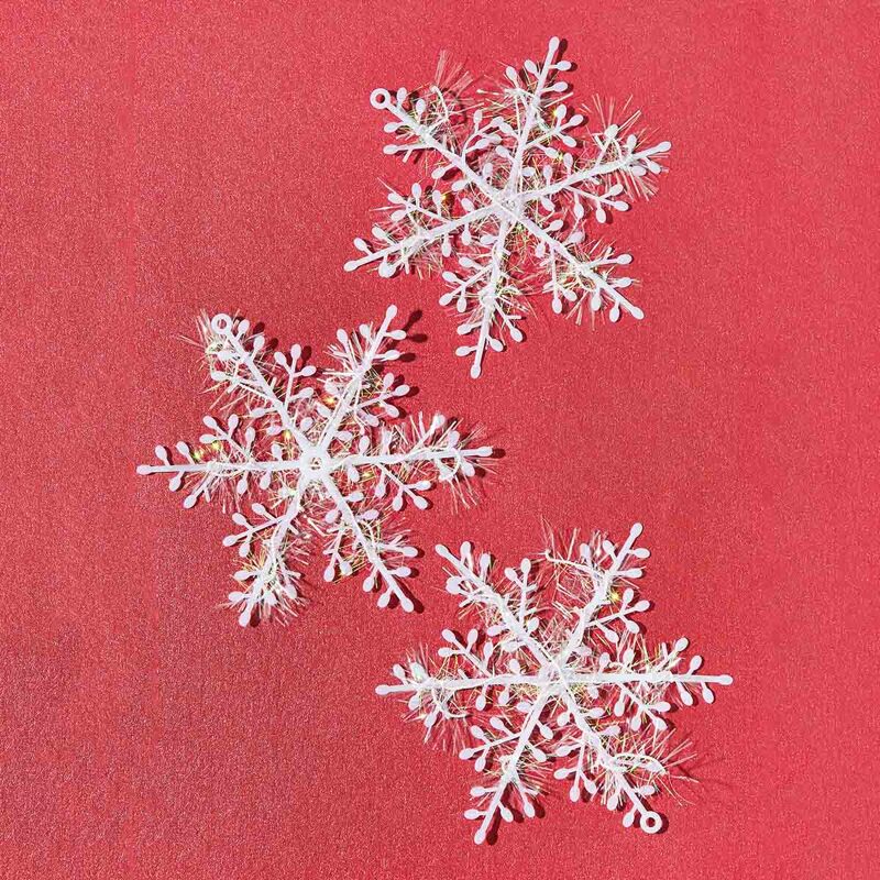 

9pcs Christmas Snowflake Ornament, White