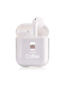 Letter Graphic AirPods Box Protector - Clear - View 1