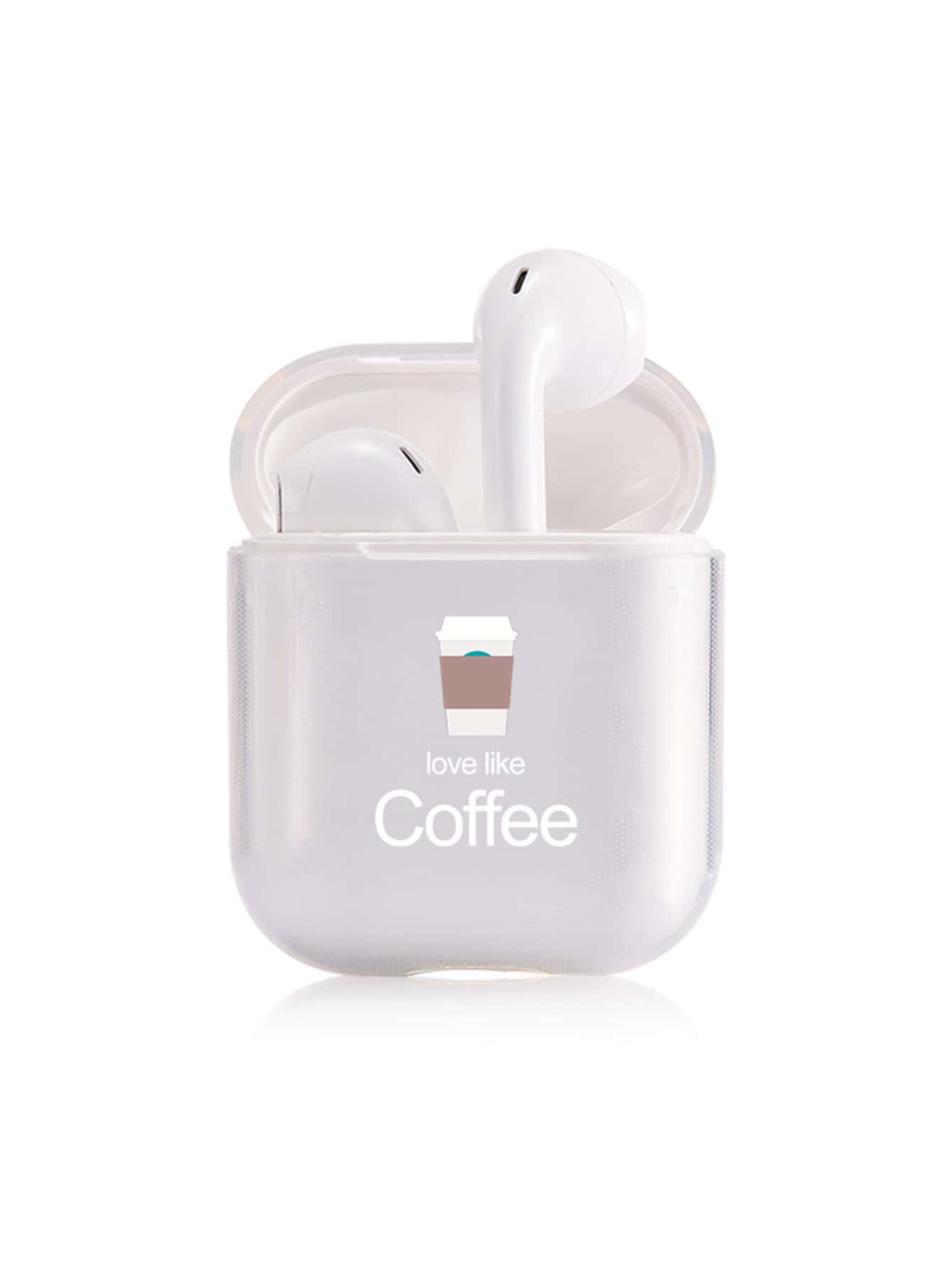 Letter Graphic AirPods Box Protector - Clear - View 1