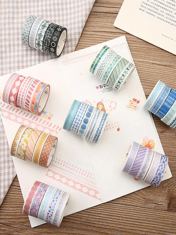 

5rolls Geometric Pattern Masking Tape