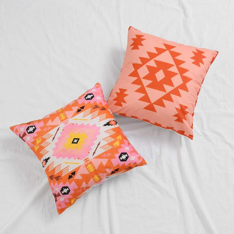 

1pc Geometric Pattern Cushion Cover, Multicolor