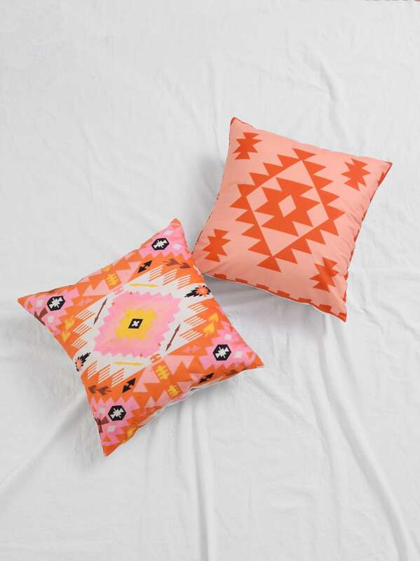 

1pc Geometric Pattern Cushion Cover, Multicolor