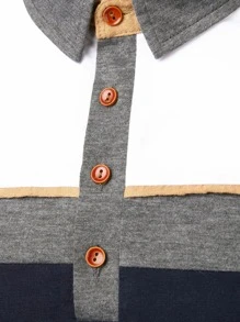 Manfinity Homme Men Cut And Sew Polo Shirt - Multicolor - View 3