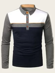 Manfinity Homme Men Cut And Sew Polo Shirt - Multicolor - View 1