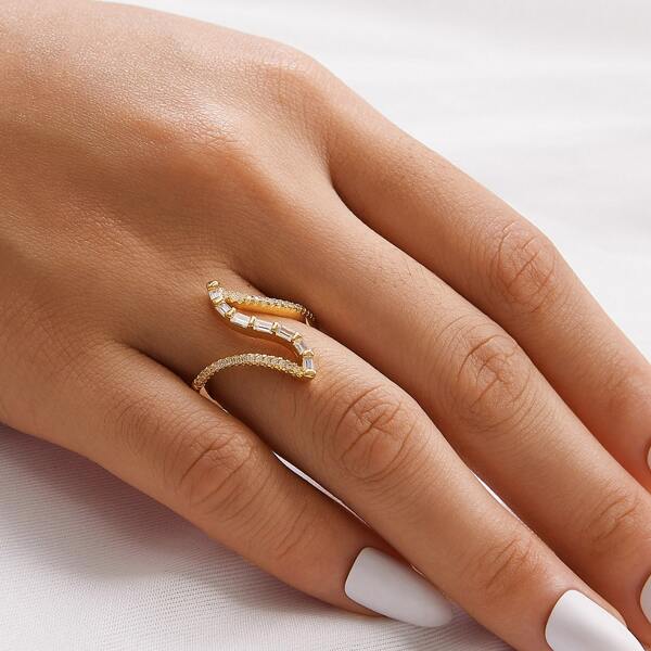 

1pc Rhinestone Decor Ring
