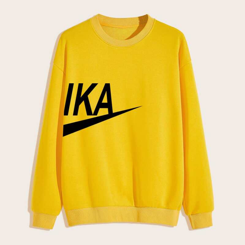 

Guys Letter Graphic Drop Shoulder Sweatshirt, Yellow