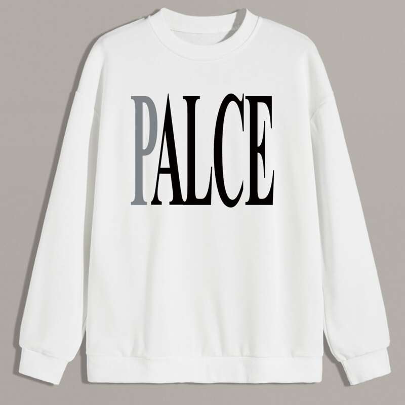 

Guys Letter Graphic Drop Shoulder Sweatshirt, White