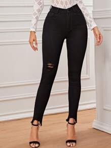 v hem jeans