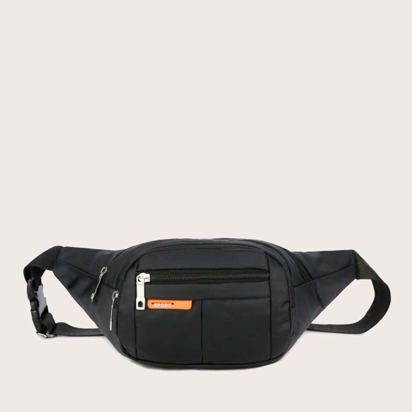 

Men Minimalist Fanny Pack, Black