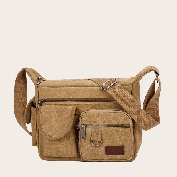 

Men Pocket Front Fanny Pack, Khaki