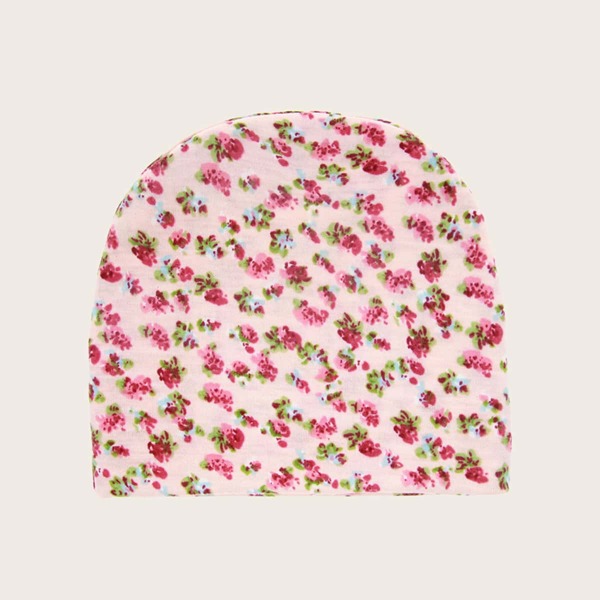 

Baby Calico Print Beanie, Pink