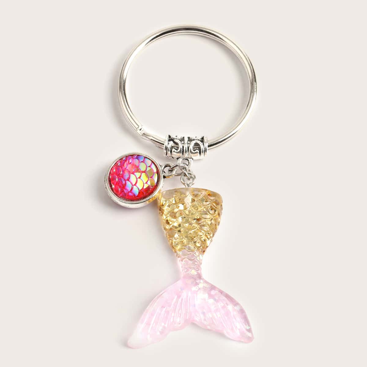 

Fishtail Charm Keychain, Multicolor