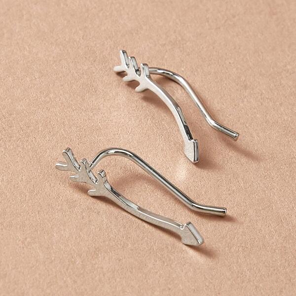 

1pair Arrow Shaped Ear Cuff, Silver