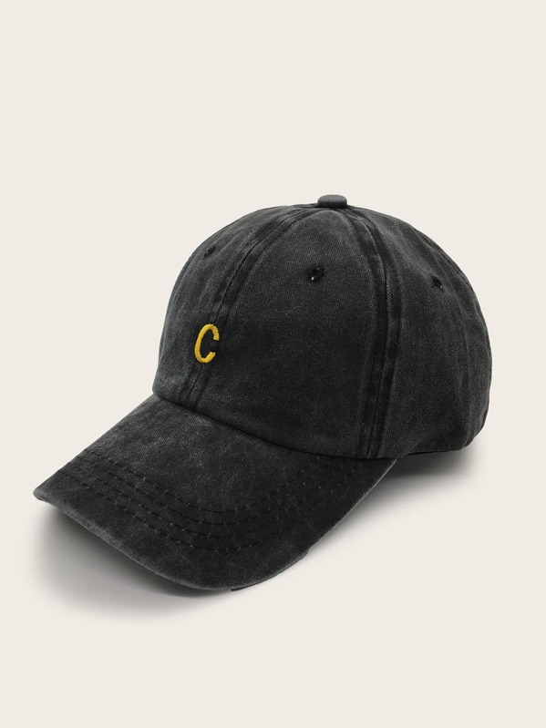 

Men Letter Embroidery Baseball Cap, Black